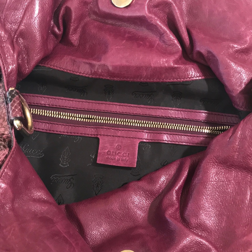 Vintage Authentic % Gucci Purple Python Hysteria … - image 4